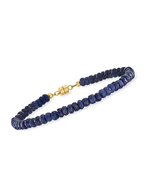 Ross-Simons Gemstone Bead Bracelet with 14kt Yellow Gold Magnetic Clasp