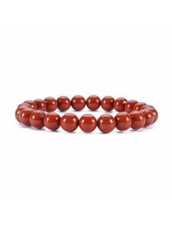 Cherry Tree Collection Gemstone Beaded Stretch Bracelet 8mm Round Beads 7"