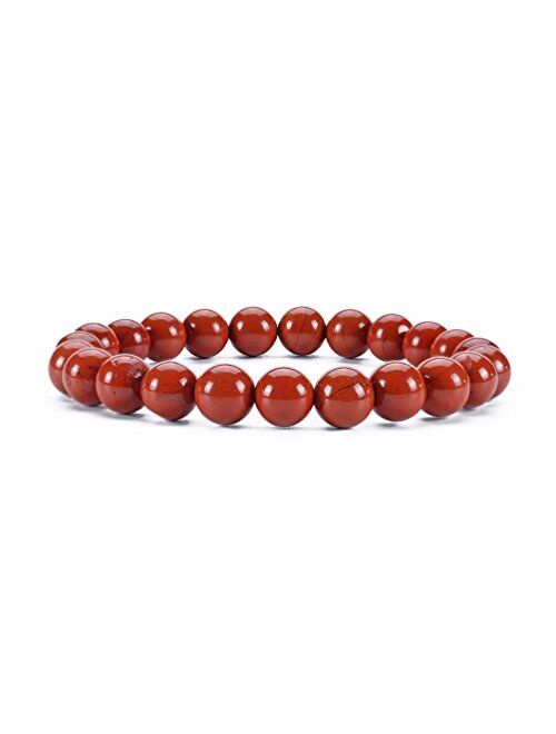 Cherry Tree Collection Gemstone Beaded Stretch Bracelet 8mm Round Beads 7"