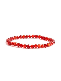 Cherry Tree Collection - Small, Medium, Large Sizes - Gemstone Beaded Bracelets For Women, Men, and Teens - 4mm Round Beads