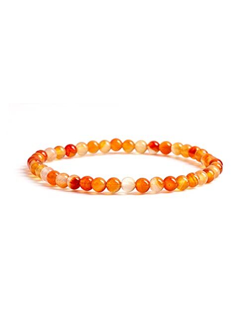 Cherry Tree Collection - Small, Medium, Large Sizes - Gemstone Beaded Bracelets For Women, Men, and Teens - 4mm Round Beads