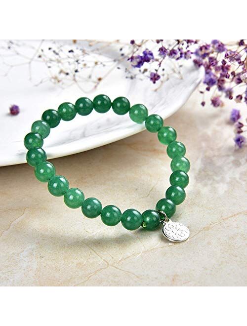 Crystal Agate ( Best Deals 2021) Green Aventurine Bracelet | Chakra Crystal Healing Gemstone Bracelet for Yoga Meditation| Semi Precious Handmade Indian Jade Jewelry for 