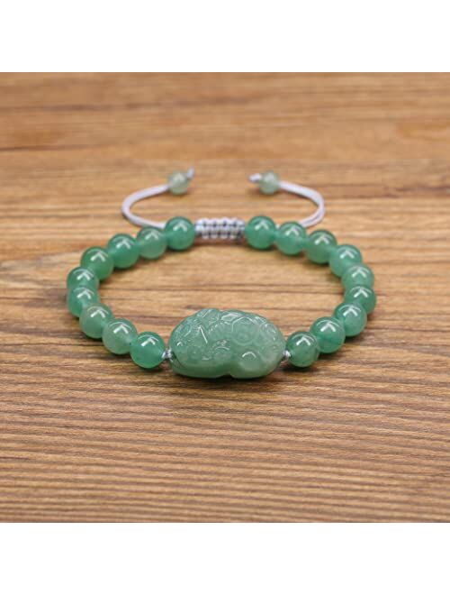 COAI Pixiu Pi Yao Charm Green Aventurine Stone Bracelet