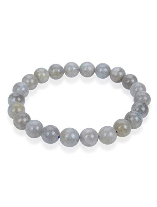 Adabele 1pc Natural Stretch Gemstone Bracelet 8mm (0.31") Bead 7 Inch to 8.5 inch Healing Crystal Energy Quartz Chakras Jewelry Women Men Girl Birthday Gift