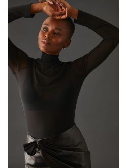 Mesh Turtleneck