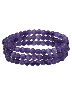 Aleure Precioso Beaded 3-Row Stretch Bracelet