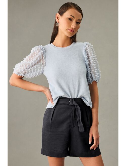 Maeve Woven Puff-Sleeve Top