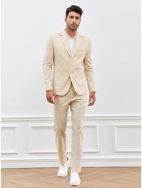 SHEIN Men Solid Blazer & Pants