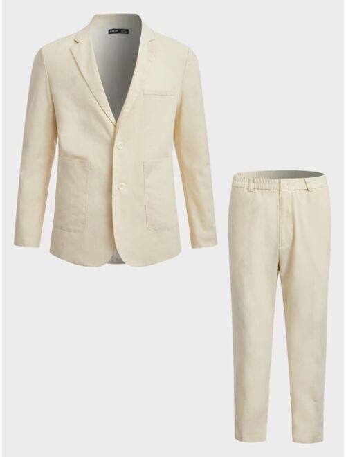 SHEIN Men Solid Blazer & Pants