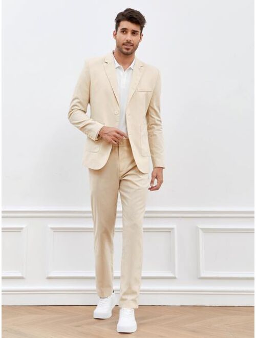 SHEIN Men Solid Blazer & Pants