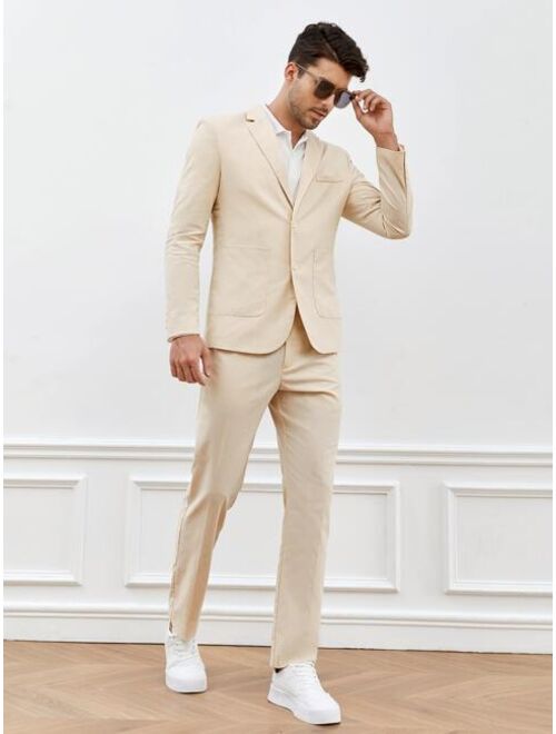 SHEIN Men Solid Blazer & Pants