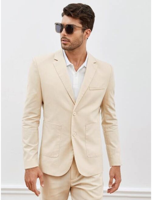 Buy SHEIN Men Solid Blazer & Pants online | Topofstyle