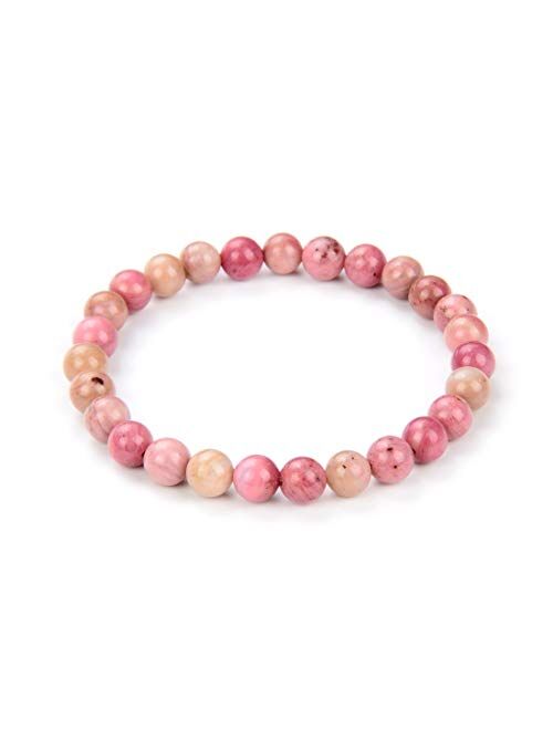 Adabele 1pc Natural Stretch Gemstone Bracelet 6mm (0.24 Inch) Bead 7" 7.5" 8 inch Healing Crystal Quartz Energy Chakras Jewelry Women Men Girl Birthday Gift