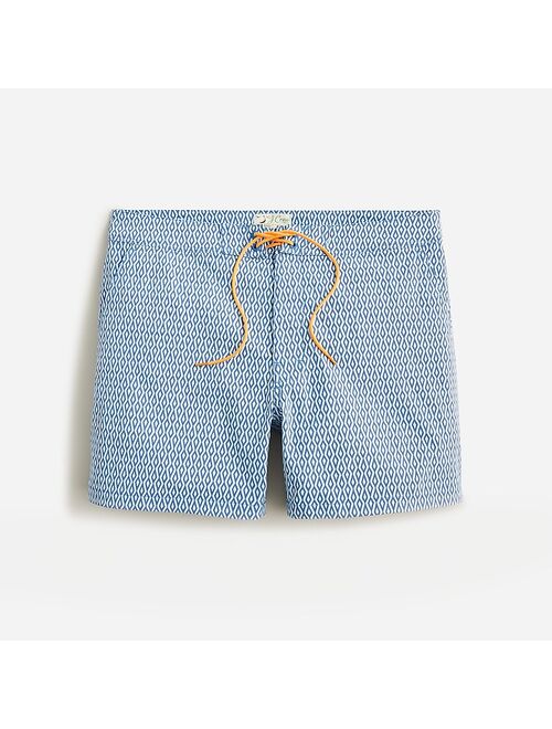 J.Crew 5" breaker board short in paisley with ECONYL nylon