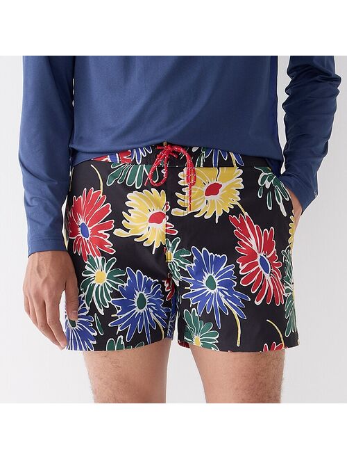 J.Crew 5" breaker board short in paisley with ECONYL nylon