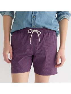 6" stretch swim trunk in print with ECONYL nylon