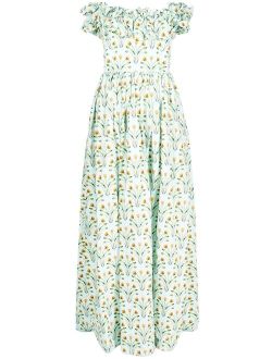 Agua By Agua Bendita floral-print off-shoulder dress