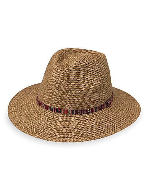 Wallaroo Hat Company Womens Sedona Fedora UPF 50+, Aztec Flair, Designed in Australia.