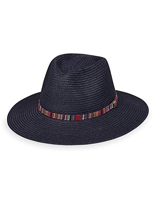 Wallaroo Hat Company Womens Sedona Fedora UPF 50+, Aztec Flair, Designed in Australia.