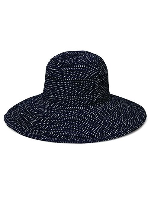 Wallaroo Hat Company Womens Scrunchie Sun Hat UPF 50+, Ultra-Light, Wide Brim, Floppy, Packable, Medium Crown Size