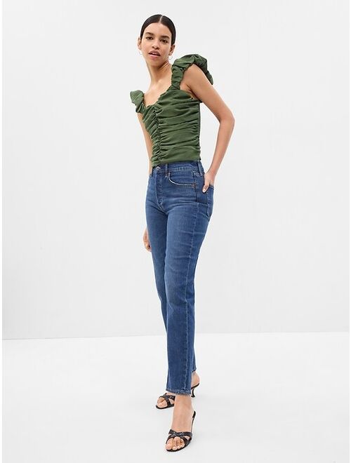 Gap Cropped Ruched Top