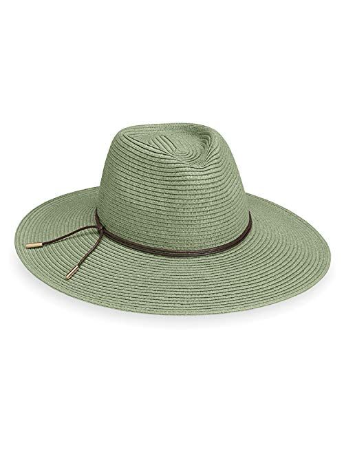 Wallaroo Hat Company Womens Montecito Sun Hat UPF 50+, Broad Brim, Elegant Style, Designed in Australia.