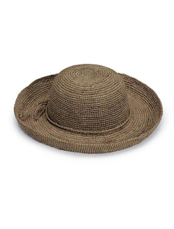 Womens Catalina Sun Hat Modern Handwoven, Twisted Natural Raffia, Wide Brim, Designed in Australia