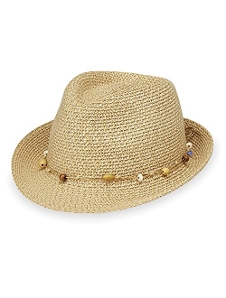 Womens Waverly Trilby Stylish Sun Protection, Lightweight, Adjustable, Packable, Bohemian Flair