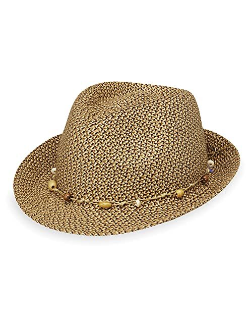 Wallaroo Hat Company Womens Waverly Trilby Stylish Sun Protection, Lightweight, Adjustable, Packable, Bohemian Flair