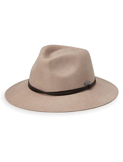 Womens Petite Aspen Fedora UPF 50  100% Australian Wool Felt Adjustable Packable Small