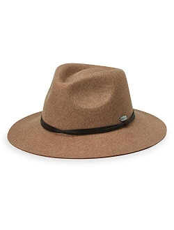 Womens Petite Aspen Fedora UPF 50  100% Australian Wool Felt Adjustable Packable Small