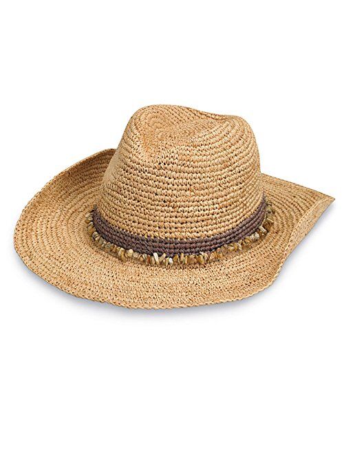 Wallaroo Hat Company Womens Tahiti Cowboy Sun Hat Raffia, Modern Cowboy, Designed in Australia.