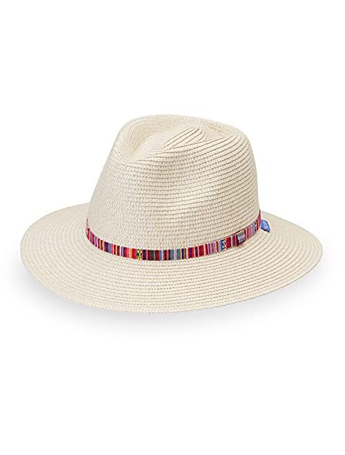 Wallaroo Hat Company Womens Petite Sedona Fedora UPF 50+, Aztec Flair, Extra Small for Petites, Designed in Australia