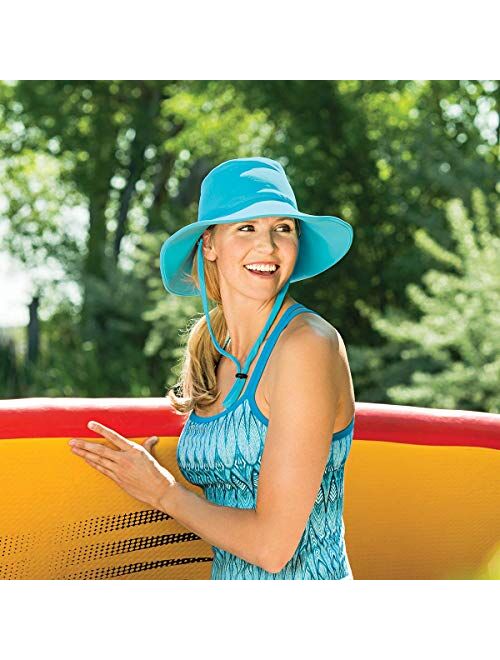 Wallaroo Hat Company Womens Aqua Hat UPF 50+, Ready for Adventure, Designed in Australia.