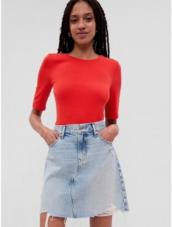 Modern Cropped Crewneck T-Shirt