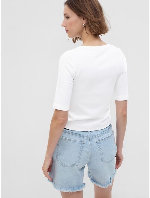 Gap Modern Cropped Crewneck T-Shirt