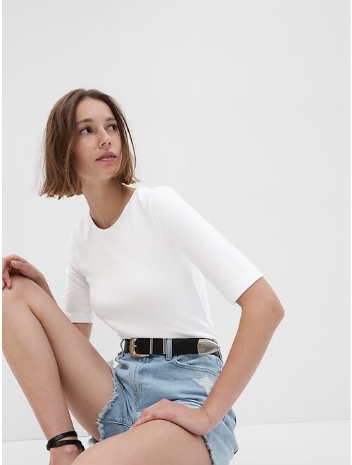 Gap Modern Cropped Crewneck T-Shirt