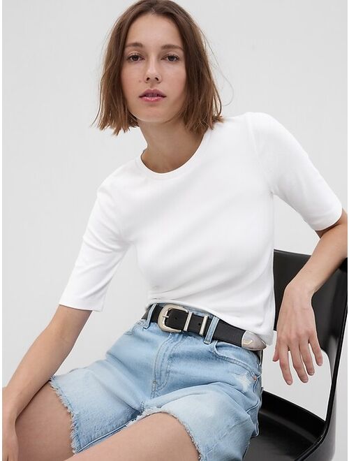 Gap Modern Cropped Crewneck T-Shirt