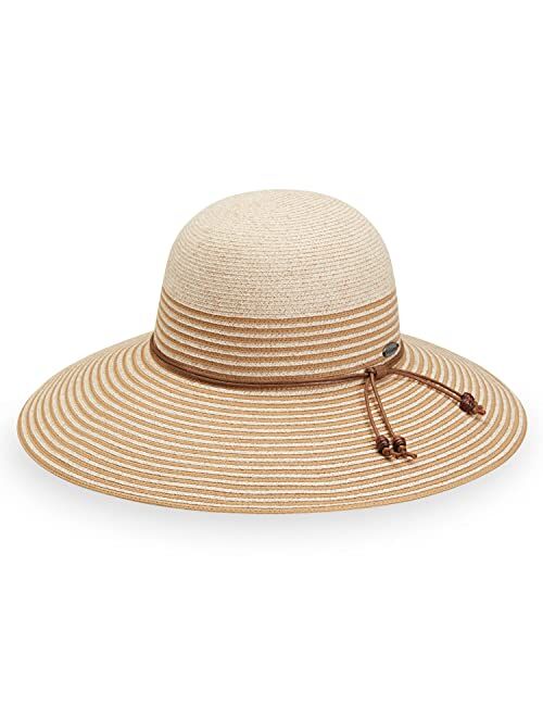 Wallaroo Hat Company Womens Marseille Sun Hat UPF 50+ Broad Brim Lightweight Adjustable Packable