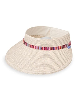 Wallaroo Womens Sedona Visor Ultra-Lightweight - 100% Paper Braid - Ready for Adventure