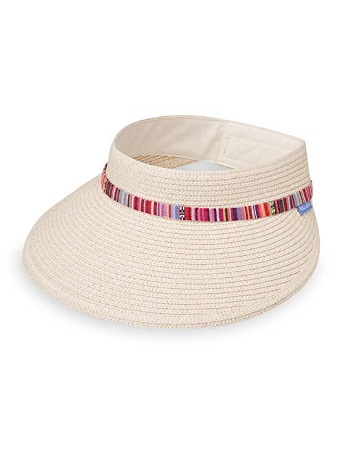 Wallaroo Hat Company Wallaroo Womens Sedona Visor Ultra-Lightweight - 100% Paper Braid - Ready for Adventure