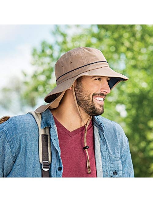 Wallaroo Hat Company Shelton Sun Hat UPF 50+, Unisex, Neck Cape, Ready for Adventure, Designed in Australia