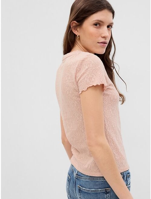 Gap Floral Jacquard T-Shirt