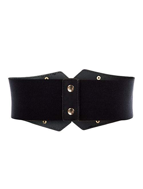 Scarlet Darkness Vintage Classic Cincher Wide Belt Elastic Leather Waist Belt