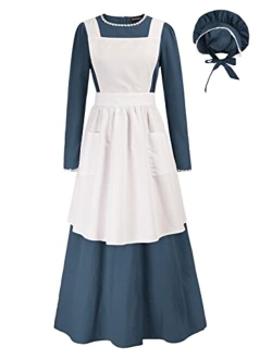 Pioneer Women Floral Prairie Dress Deluxe Colonial Dress Laura Ingalls Costume