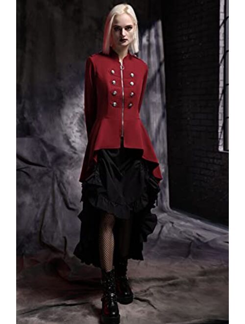 Scarlet Darkness Women Steampunk Jacket Medieval Pirate Renaissance Goth Costume