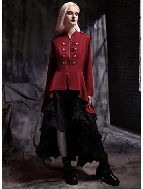 Scarlet Darkness Women Steampunk Jacket Medieval Pirate Renaissance Goth Costume