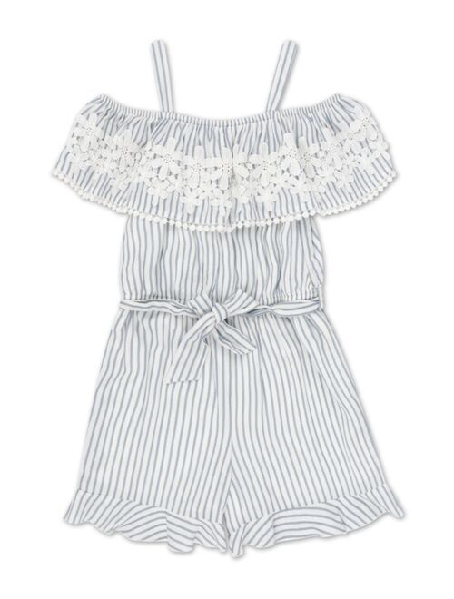 SPEECHLESS Big Girls Off the Shoulder Sleeveless Romper