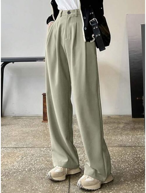 DAZY High Waist Plicated Detail Pants