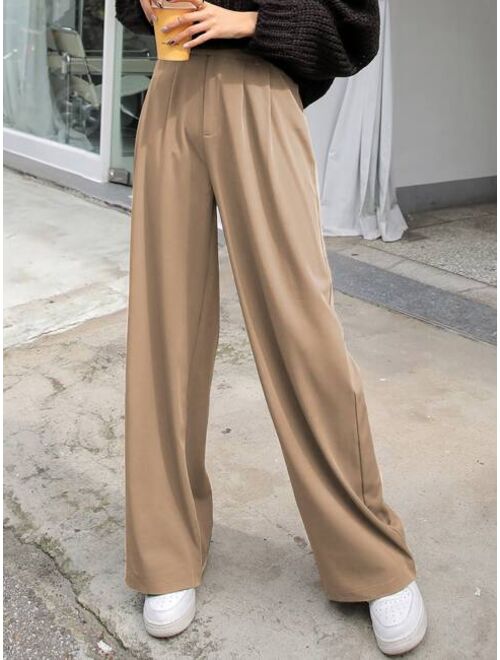 DAZY High Waist Fold Pleated Pants